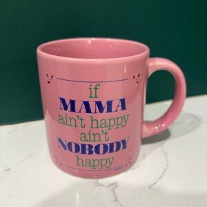 Pink Ceramic Mug with Humorous Quote‎